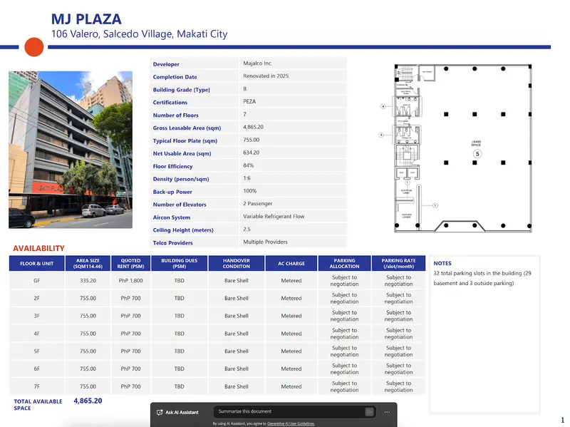 Office for lease in MJ Plaza, photo 2